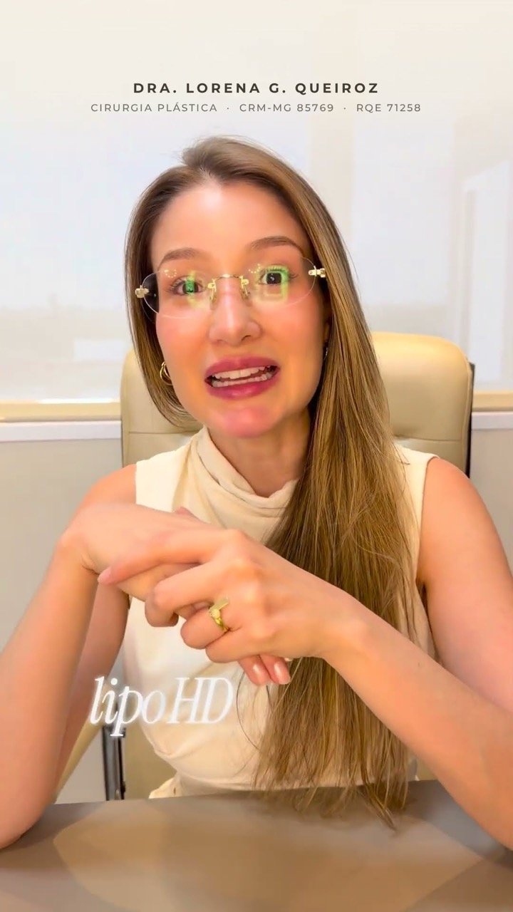 Dra. Lorena Queiroz explicando a diferença entre lipo tradicional e lipo HD